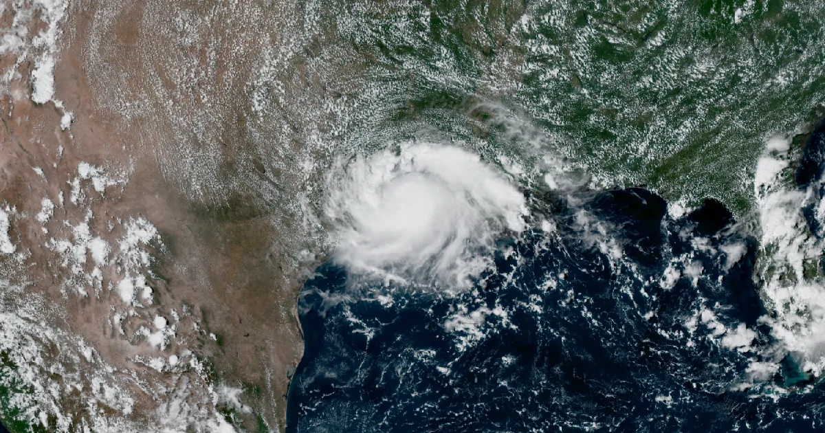 GOES satellite view of the event region