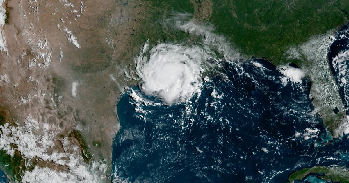 GOES satellite view of the event region