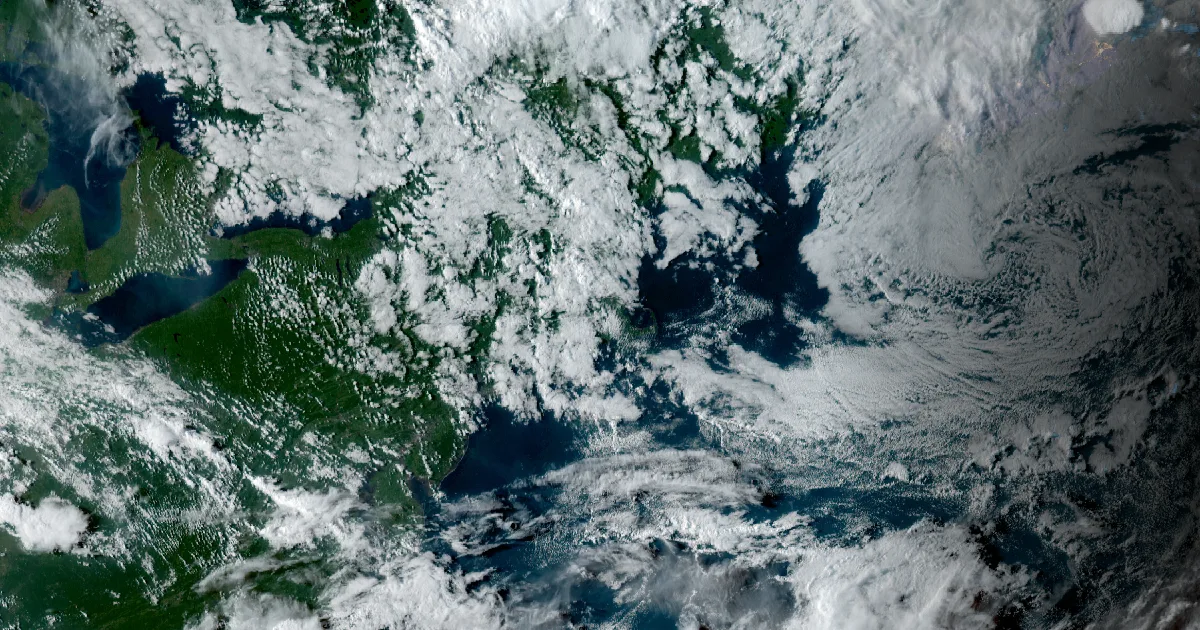 GOES satellite view of the event region