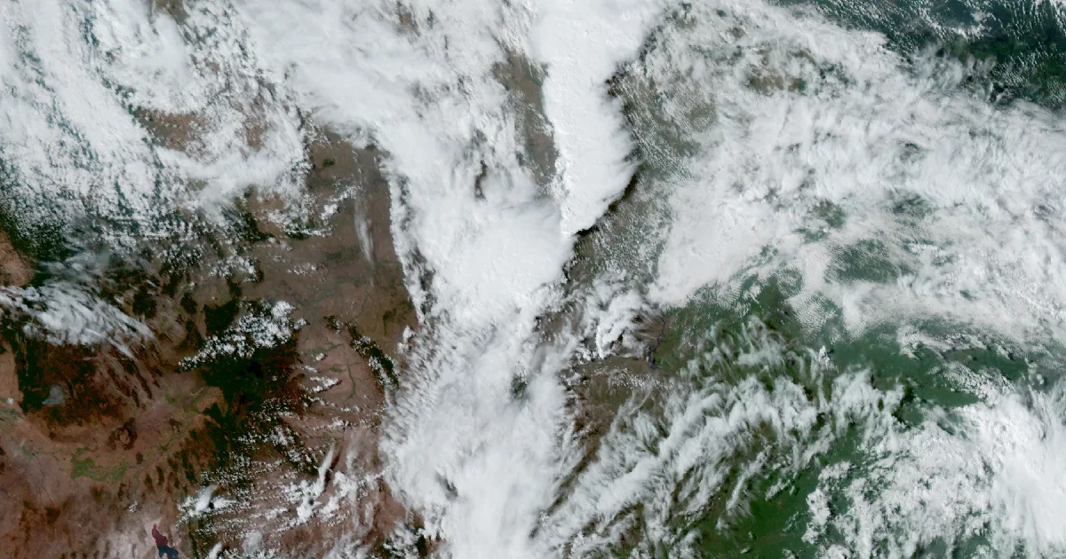 GOES satellite view of the event region